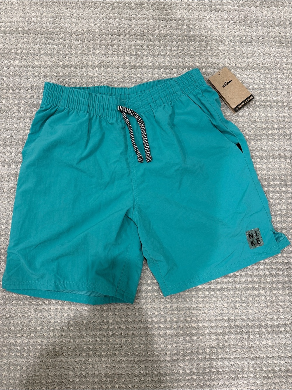 Nike Men’s Teal Swim Trunks with Drawstring